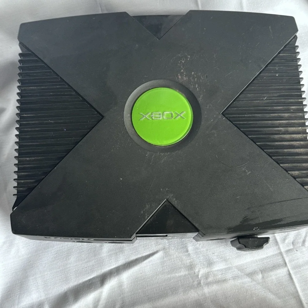 Microsoft Xbox Original Console Black Not Tested For Parts and Repairs Y2K VTG